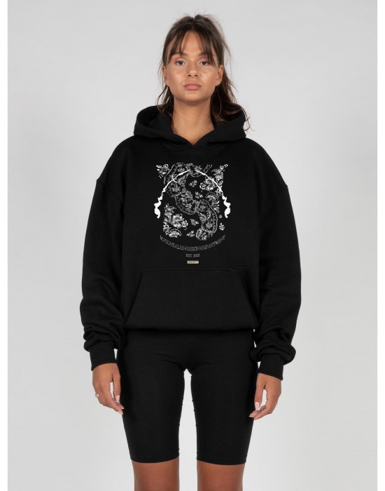 Ladies Paislay x Heavy Oversized Hoody black XXL