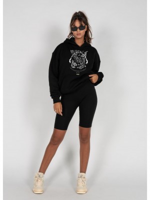 Ladies Paislay x Heavy Oversized Hoody black XXL