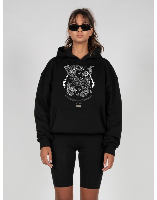 Ladies Paislay x Heavy Oversized Hoody black XXL