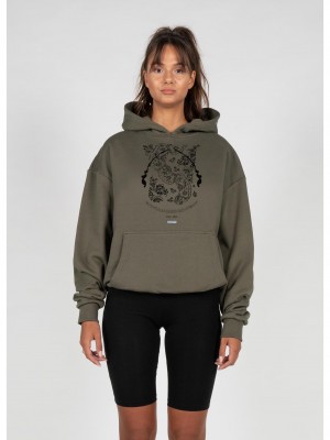 Ladies Paislay x Heavy Oversized Hoody olive XXL
