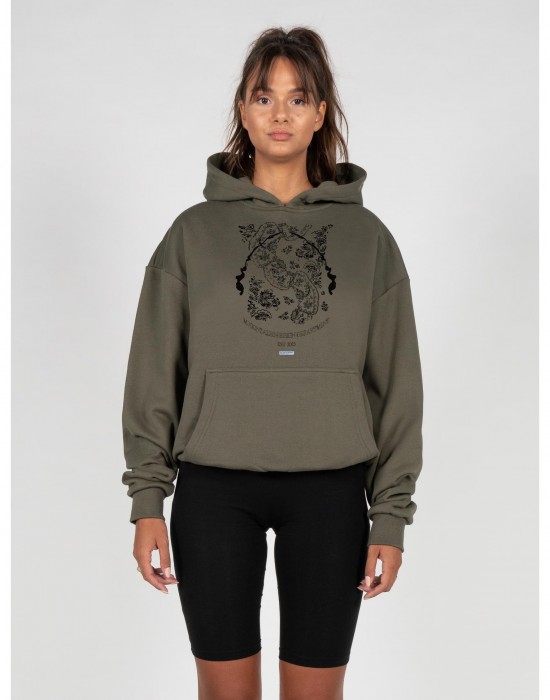 Ladies Paislay x Heavy Oversized Hoody olive XXL