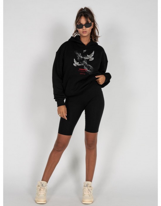 Ladies Freedom x Heavy Oversized Hoody black XXL
