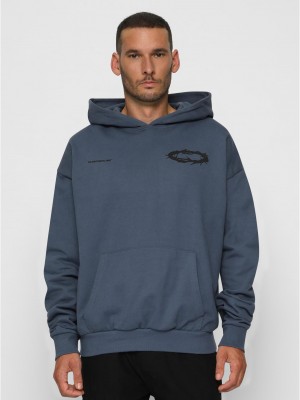 Суичър CROWN OF THORNS x MJG HEAVY OVERSIZED HOODY vintage blue XXL