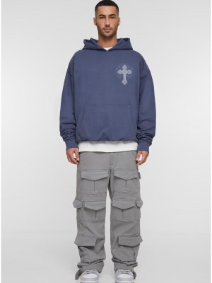 Суичър MJG Heavy Oversized Hoody - Grace of God vintageblue XXL