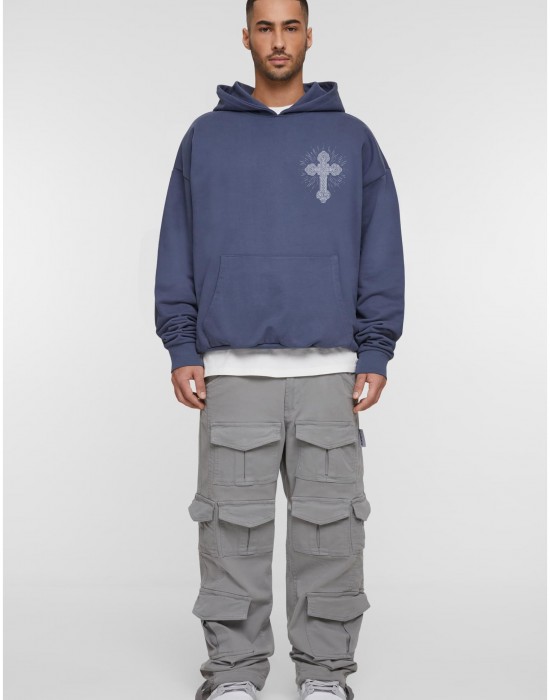 Суичър MJG Heavy Oversized Hoody - Grace of God vintageblue XXL
