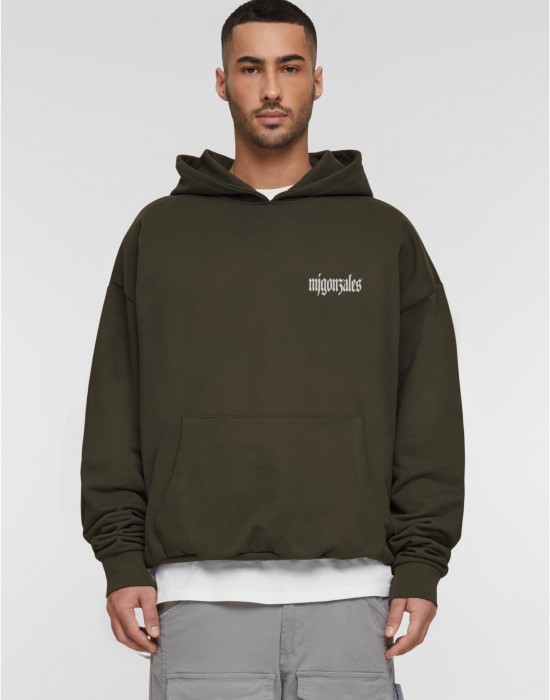 Суичър MJG Heavy Oversized Hoody -  FROSTED WINGS olive XXL