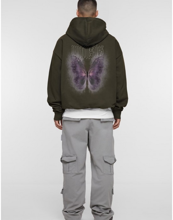 Суичър MJG Heavy Oversized Hoody -  FROSTED WINGS olive XXL