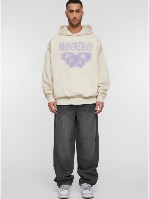 Суичър MJG Heavy Oversized Hoody -  BUTTERFLY ILLUSION sand XXL