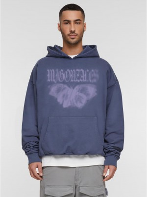 Суичър MJG Heavy Oversized Hoody -  BUTTERFLY ILLUSION vintageblue XXL