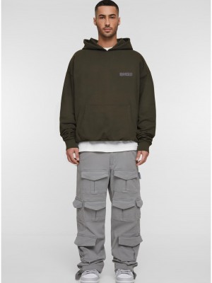 Суичър MJG Heavy Oversized Hoody - FEARLESS FLIGHT olive XXL