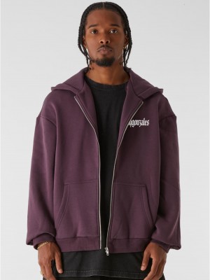 Суичър MJG Heavy Oversized Zip Hoody - Discipline Dynasty plumpurple XXL
