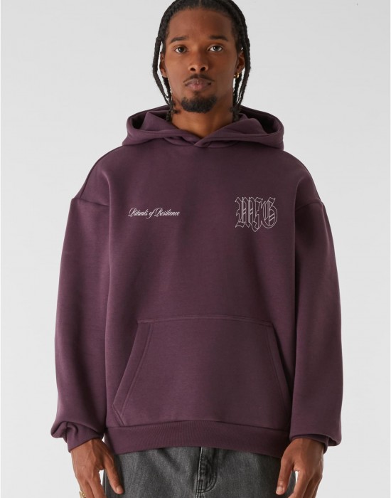 Суичър MJG Heavy Oversized Hoody - Resilence Rituals plumpurple XXL