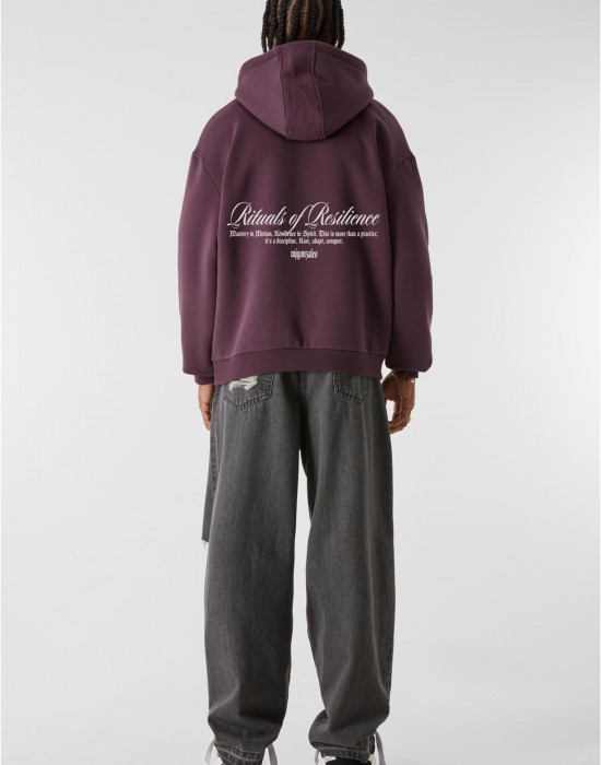 Суичър MJG Heavy Oversized Hoody - Resilence Rituals plumpurple XXL