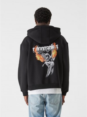 Суичър MJG Heavy Oversized Zip Hoody - Burning Wings black XXL