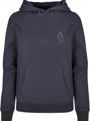 Ladies K Heart Basic Hoody navy XXL