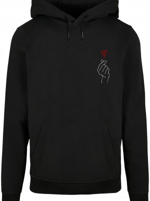 K Heart Basic Hoody black 7XL