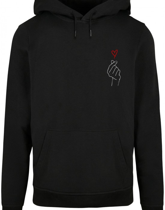 K Heart Basic Hoody black 7XL