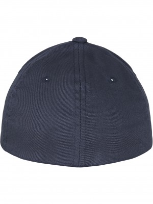 Шапка с козирка в тъмносиньо Flexfit Wooly Combed