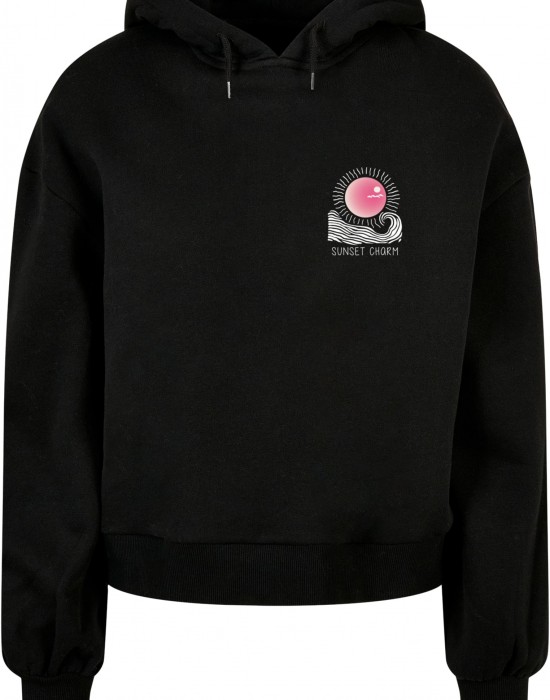 Ladies Sunset Charm Oversized Hoody black XXL