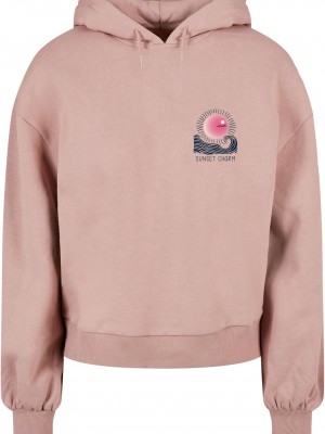 Ladies Sunset Charm Oversized Hoody duskrose XXL