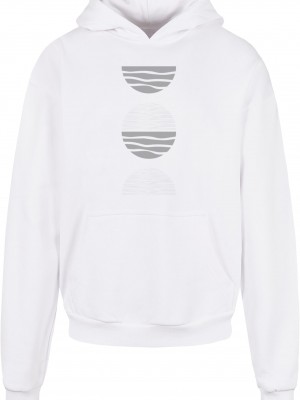 Abstract Waves Hoody white XXL