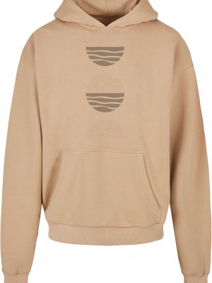 Abstract Waves Hoody unionbeige XXL