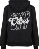 Good Vibes Puff Print Ladies Fluffy Hoody black XXL