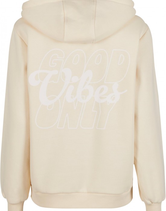 Good Vibes Puff Print Ladies Fluffy Hoody whitesand XXL