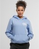 Good Vibes Puff Print Ladies Fluffy Hoody powderblue XXL