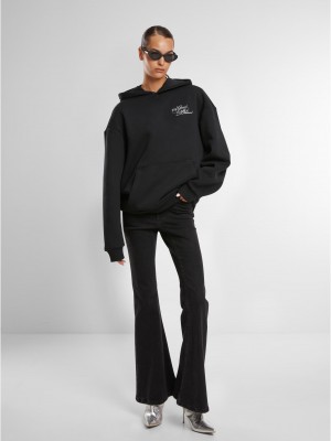 Give A Damn Ladies Fluffy Hoody black XXL