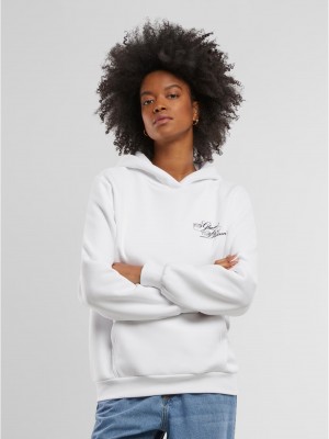 Give A Damn Ladies Fluffy Hoody white XXL