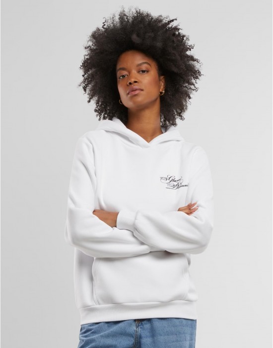 Give A Damn Ladies Fluffy Hoody white XXL
