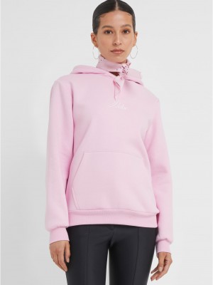 Babe Wording Ladies Fluffy Hoody softpink XXL