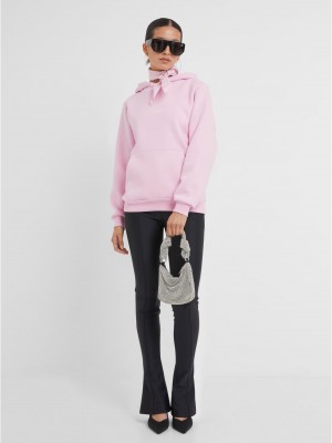 Babe Wording Ladies Fluffy Hoody softpink XXL