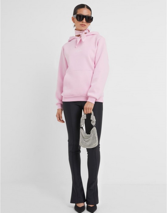 Babe Wording Ladies Fluffy Hoody softpink XXL