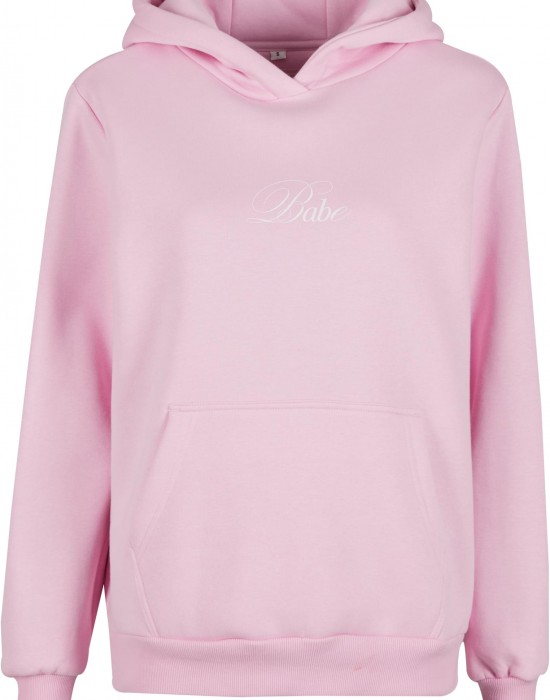Babe Wording Ladies Fluffy Hoody softpink XXL