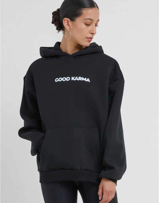 Karma Butterfly Ladies Fluffy Hoody black XXL