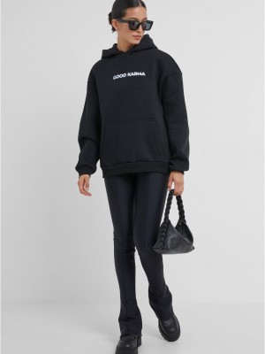 Karma Butterfly Ladies Fluffy Hoody black XXL