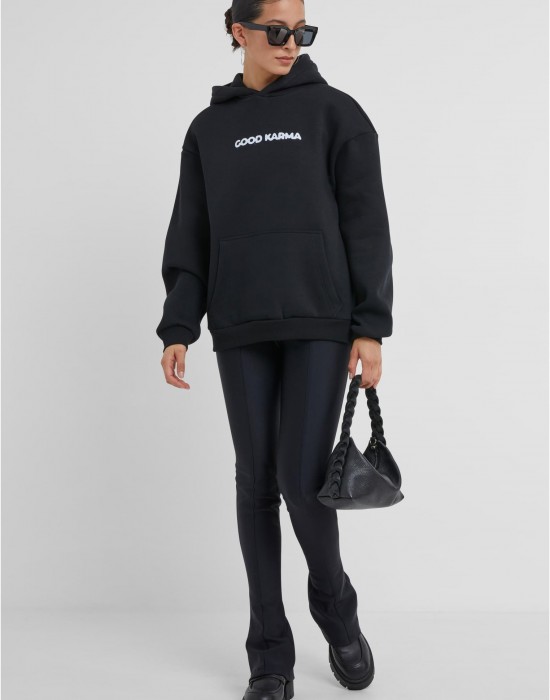 Karma Butterfly Ladies Fluffy Hoody black XXL