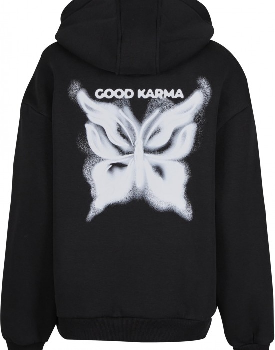 Karma Butterfly Ladies Fluffy Hoody black XXL