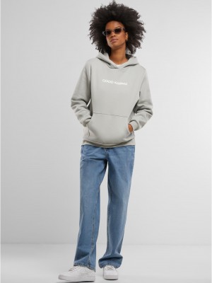 Karma Butterfly Ladies Fluffy Hoody lightasphalt XXL