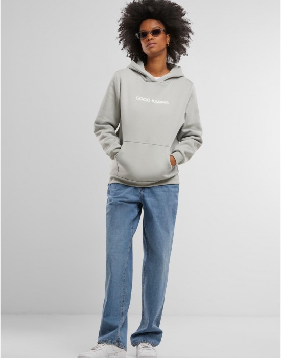 Karma Butterfly Ladies Fluffy Hoody lightasphalt XXL