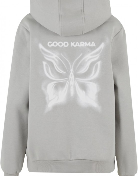 Karma Butterfly Ladies Fluffy Hoody lightasphalt XXL