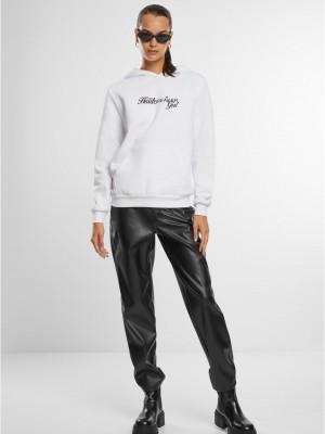 Heartbreaker Girl Ladies Fluffy Hoody white XXL