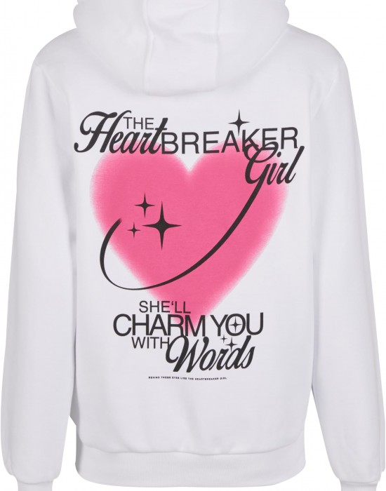 Heartbreaker Girl Ladies Fluffy Hoody white XXL