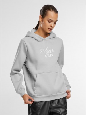Angels Club Ladies Fluffy Hoody lightasphalt XXL