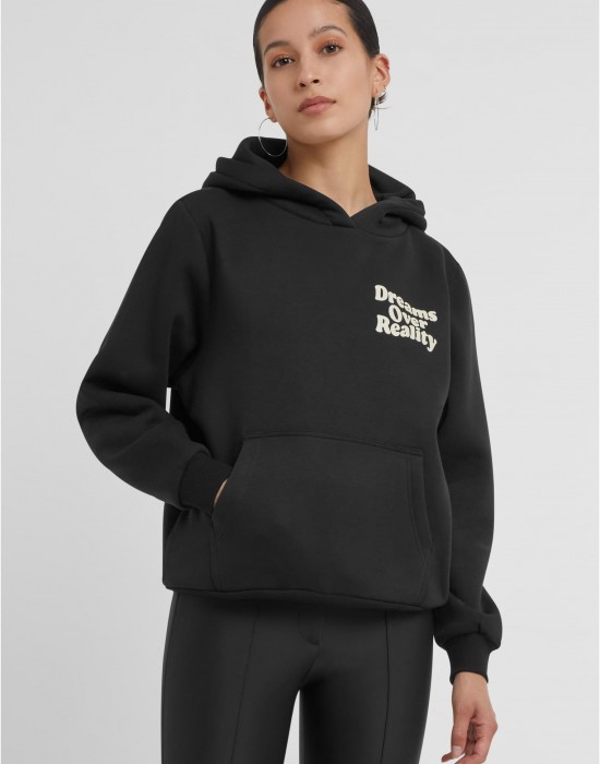 Dreams Over Reality Ladies Fluffy Hoody black XXL