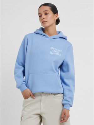 Dreams Over Reality Ladies Fluffy Hoody powderblue XXL