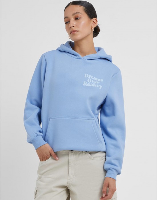 Dreams Over Reality Ladies Fluffy Hoody powderblue XXL