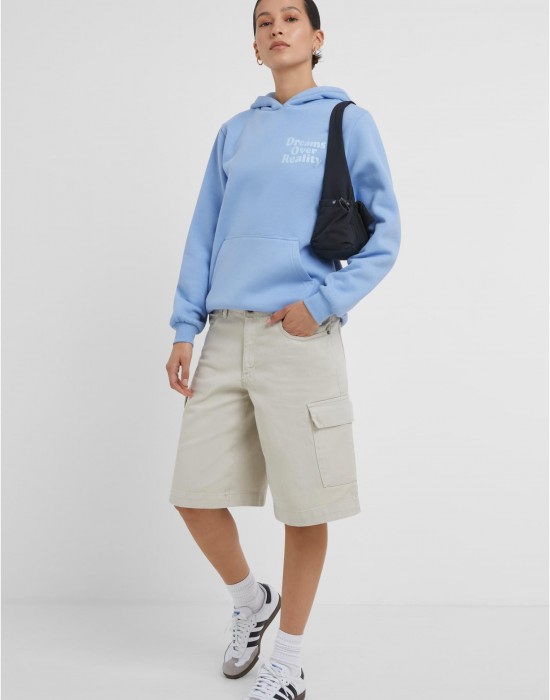 Dreams Over Reality Ladies Fluffy Hoody powderblue XXL